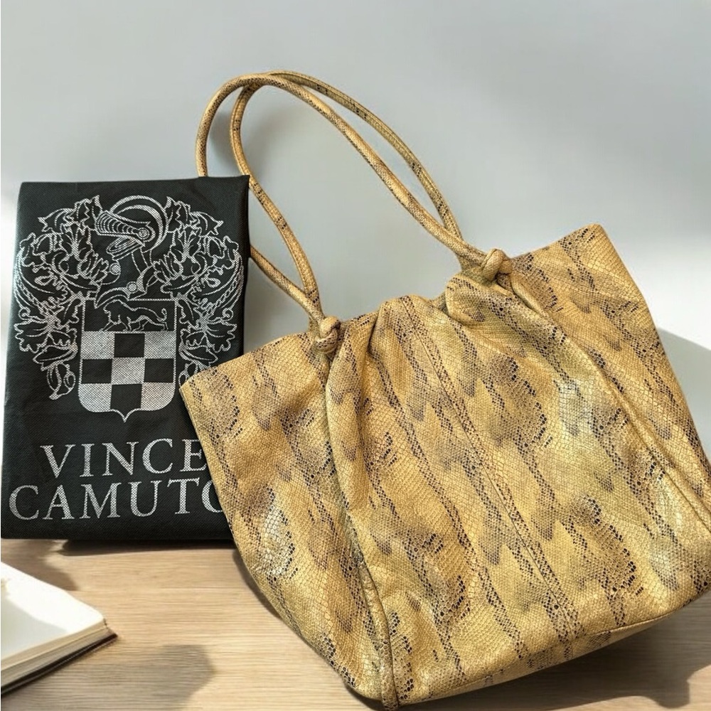 Vince Camuto Yellow and Black Shoulder Bag with Slouchy Design, - Picture 4 of 15
